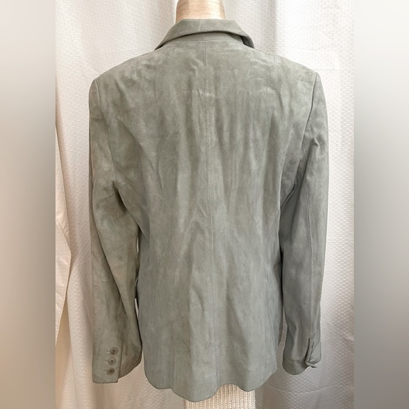 DKNY 100% leather/suede pastel green jacket - Picture 4 of 4